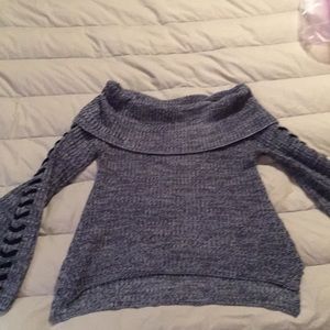 COPY - Xs off the should knit blue sweater new !!…